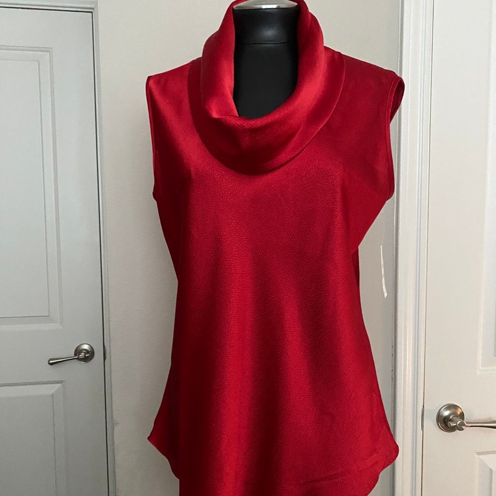 NWT Red Cowl Neck top by Josephine Studio